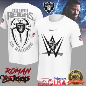 Roman Reigns x Las Vegas Raiders WWE NFL Graphic T Shirt