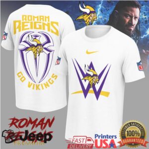 Roman Reigns x Minnesota Vikings “Go Vikings” WWE NFL Crossover T Shirt Roman Reigns x Minnesota Vikings “Go Vikings” WWE NFL Crossover T Shirt