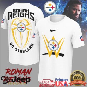 Roman Reigns x Pittsburgh Steelers “Go Steelers” WWE NFL Crossover T Shirt Roman Reigns x Pittsburgh Steelers “Go Steelers” WWE NFL Crossover T Shirt