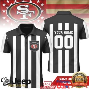 San Francisco 49Ers Custom Numbered Referee Polo San Francisco 49Ers Custom Numbered Referee Polo