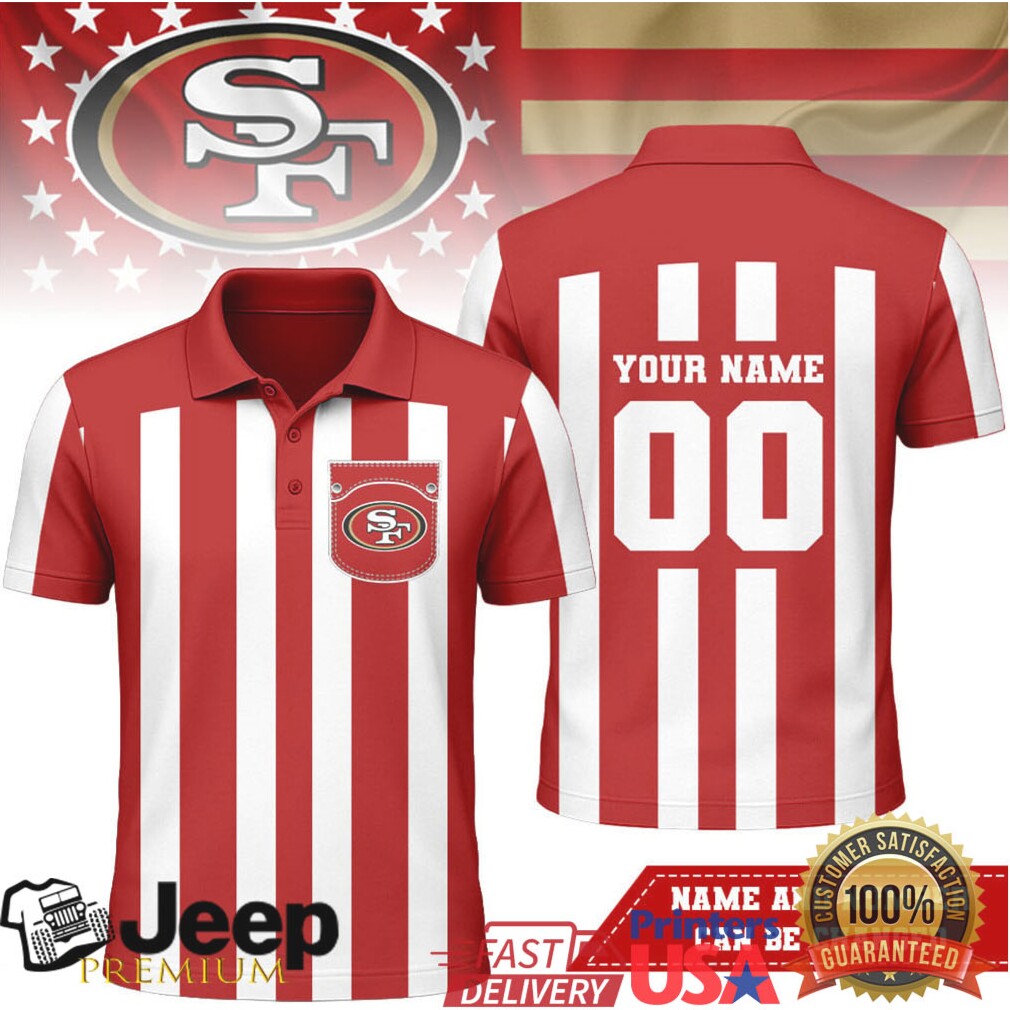 San Francisco 49Ers Custom Numbered Referee Polo San Francisco 49Ers Custom Numbered Referee Polo