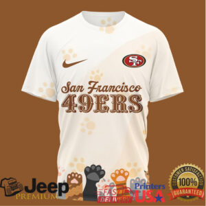 San Francisco 49Ers International Cat Day Tshirt Cute Cat Paw Nfl Fan Apparel