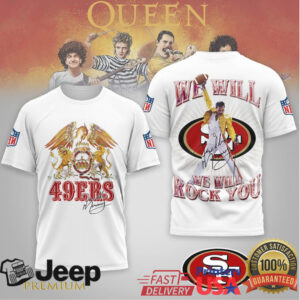 San Francisco 49ers Freddie Mercury Queen “We Will Rock You” NFL Tee San Francisco 49ers Freddie Mercury Queen “We Will Rock You” NFL Tee