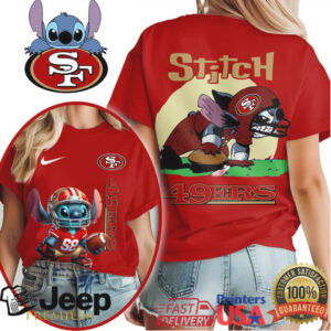 San Francisco 49ers NFL Stitch Charging 3D Shirt San Francisco 49ers NFL Stitch Charging 3D Shirt