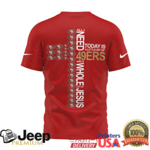San Francisco 49ers Official NFL Faith Over Fear 3D Shirt