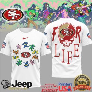 San Francisco 49ers Official NFL Grateful Dead For Life 3D Shirt