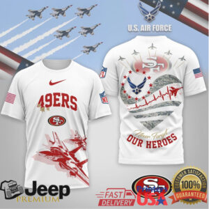 San Francisco 49ers Official NFL US Air Force 3D Shirt