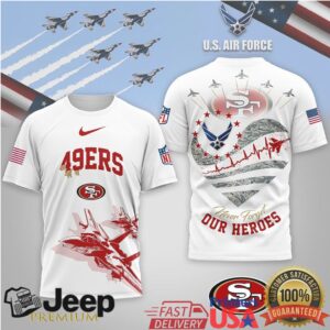San Francisco 49ers Official NFL US Air Force 3D Shirt