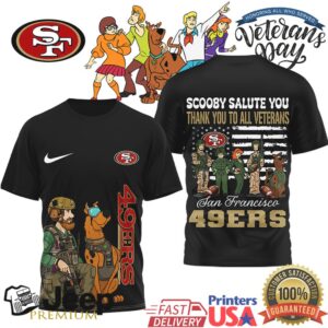 San Francisco 49ers Scooby Doo Military Salute Veteran’s Day T Shirt San Francisco 49ers Scooby Doo Military Salute Veteran’s Day T Shirt