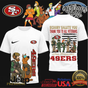 San Francisco 49ers Scooby Doo Military Salute Veteran’s Day T Shirt