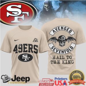 San Francisco 49ers x Avenged Sevenfold Hail To The King Mashup T Shirt