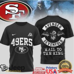 San Francisco 49ers x Avenged Sevenfold Hail To The King Mashup T Shirt