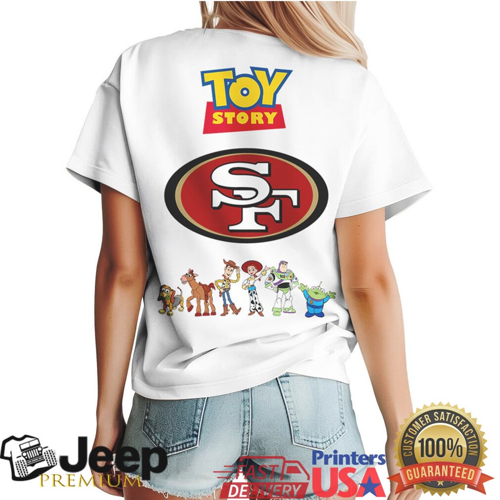 San Francisco 49ers x Toy Story Mashup Woody & Buzz Fan T Shirt San Francisco 49ers x Toy Story Mashup Woody & Buzz Fan T Shirt