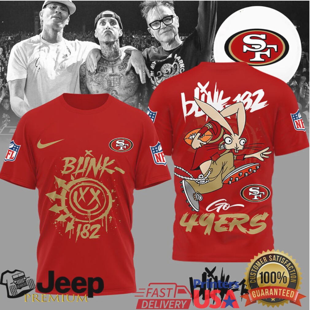 San Francisco 49ersOfficial NFL Blink 182 3D Shirt San Francisco 49ersOfficial NFL Blink 182 3D Shirt