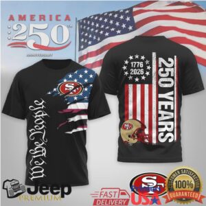 San Francisco 49ersOfficial NFL We The People USA 250th Anniversary T shirt