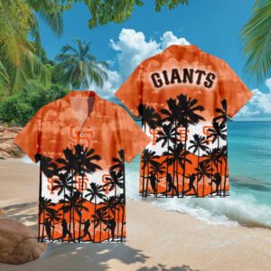 San Francisco Giants MLB Orange Summer Hawaiian Shirt Tropical Baseball Sunset San Francisco Giants MLB Orange Summer Hawaiian Shirt Tropical Baseball Sunset