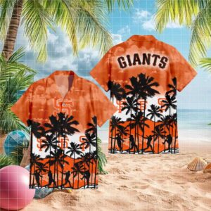 San Francisco Giants MLB Orange Summer Hawaiian Shirt Tropical Baseball Sunset