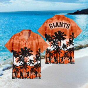 San Francisco Giants MLB Orange Summer Hawaiian Shirt Tropical Baseball Sunset