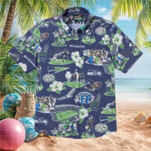 Seattle Seahawks NFL Reyn Spooner Hawaiian Shirt Scenic Tailgate Print