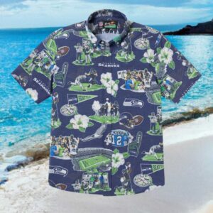 Seattle Seahawks NFL Reyn Spooner Hawaiian Shirt Scenic Tailgate Print