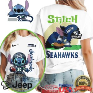 Seattle Seahawks NFL Stitch Charging 3D Shirt