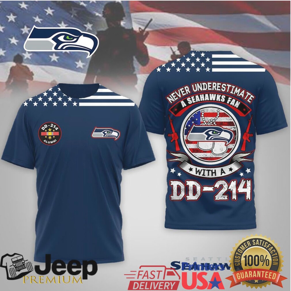 Seattle Seahawks Official NFL DD 214 Alumni 3D Shirt Seattle Seahawks Official NFL DD 214 Alumni 3D Shirt