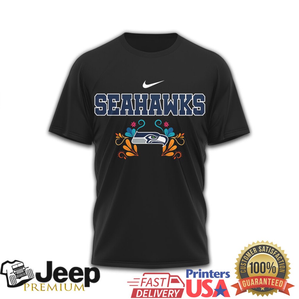 Seattle Seahawks Official NFL Day of the Dead 3D Shirt Seattle Seahawks Official NFL Day of the Dead 3D Shirt