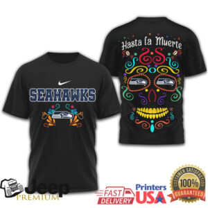 Seattle Seahawks Official NFL Day of the Dead 3D Shirt