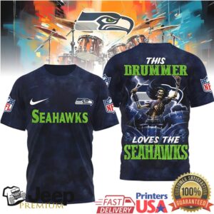 Seattle Seahawks Official NFL Drummer 3D Shirt