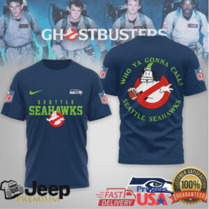 Seattle Seahawks Official NFL Ghostbusters 3D Shirt
