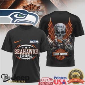 Seattle Seahawks Official NFL Harley Davidson 3D Shirt Seattle Seahawks Official NFL Harley Davidson 3D Shirt