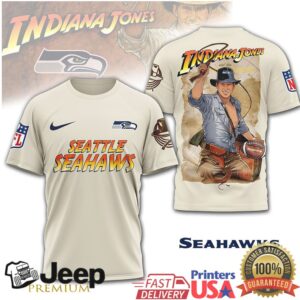 Seattle Seahawks Official NFL Indiana Jones 3D Shirt Seattle Seahawks Official NFL Indiana Jones 3D Shirt