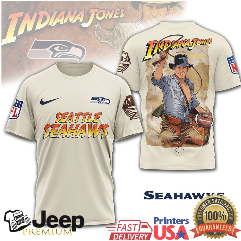 Seattle Seahawks Official NFL Indiana Jones 3D Shirt Seattle Seahawks Official NFL Indiana Jones 3D Shirt