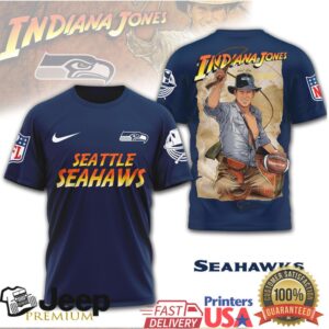 Seattle Seahawks Official NFL Indiana Jones 3D Shirt
