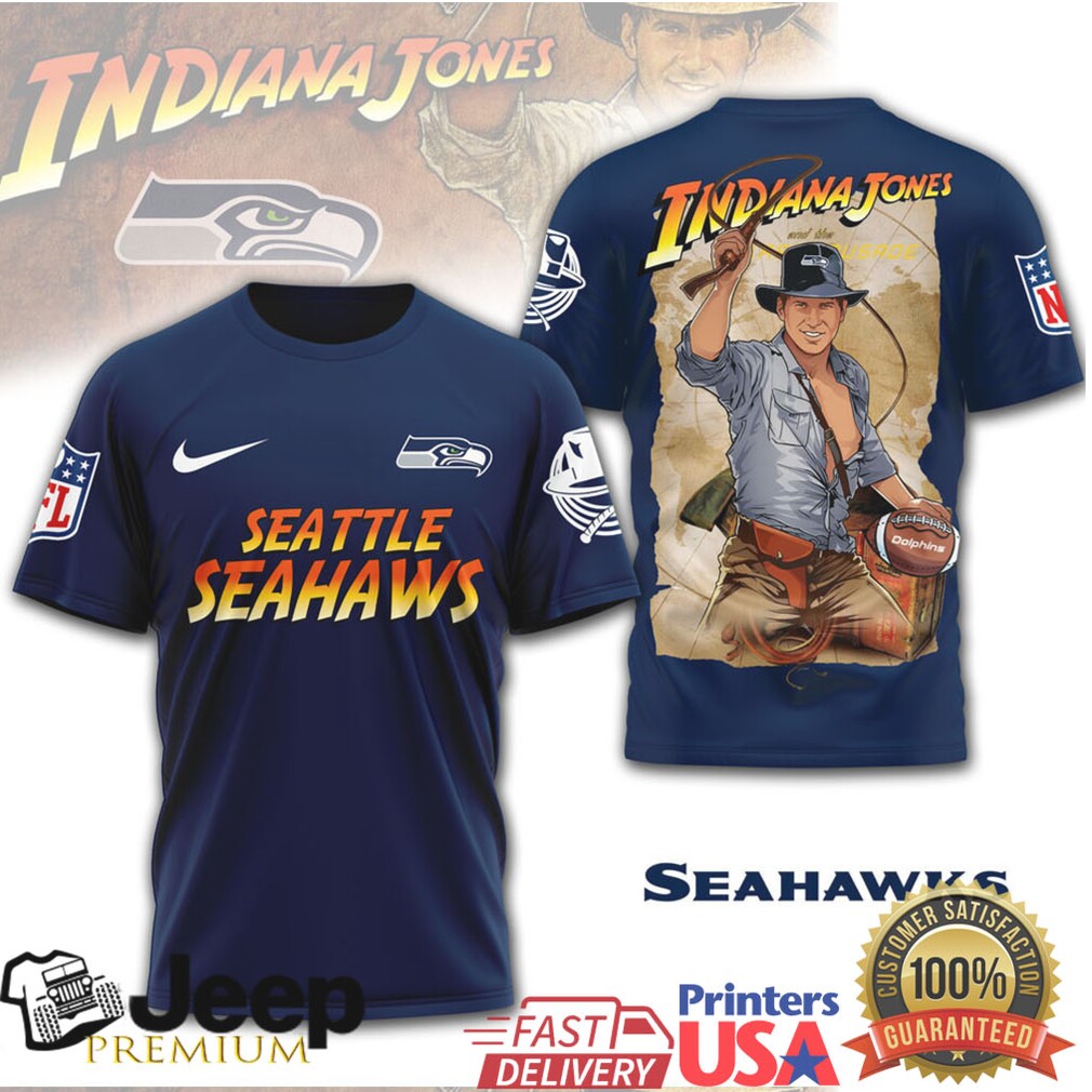 Seattle Seahawks Official NFL Indiana Jones 3D Shirt Seattle Seahawks Official NFL Indiana Jones 3D Shirt