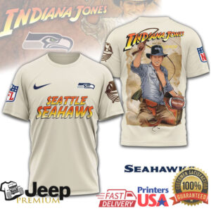 Seattle Seahawks Official NFL Indiana Jones 3D Shirt