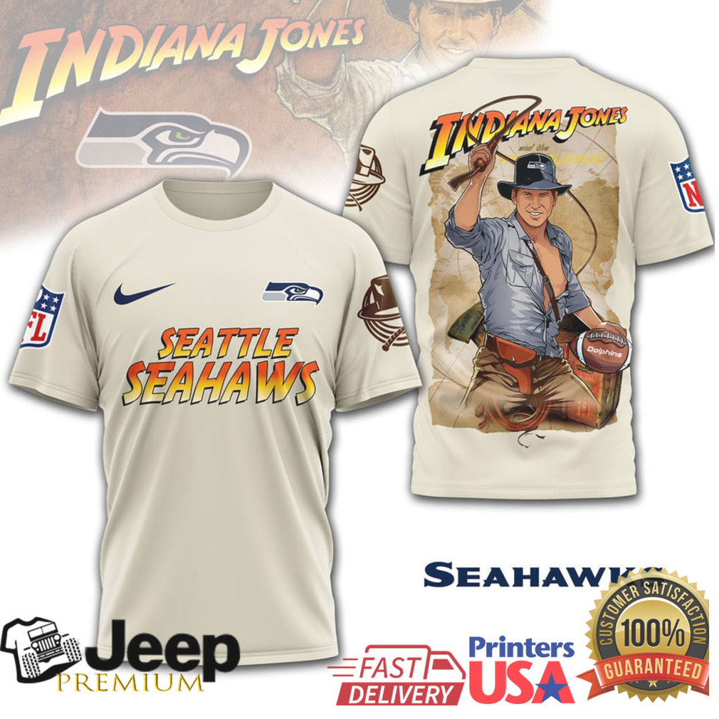 Seattle Seahawks Official NFL Indiana Jones 3D Shirt Seattle Seahawks Official NFL Indiana Jones 3D Shirt