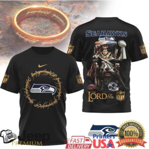 Seattle Seahawks Official NFL Lord Of The Rings 3D Shirt
