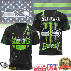 Seattle Seahawks Official NFL Monster Energy Graphic Shirt Seattle Seahawks Official NFL Monster Energy Graphic Shirt