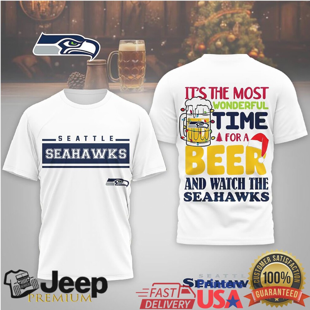Seattle Seahawks Official NFL Most Wonderful Time For a Beer Shirt Seattle Seahawks Official NFL Most Wonderful Time For a Beer Shirt