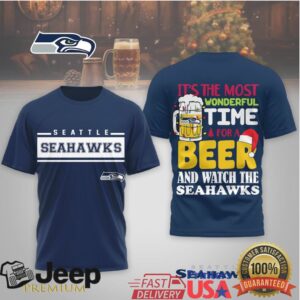 Seattle Seahawks Official NFL Most Wonderful Time For a Beer Shirt
