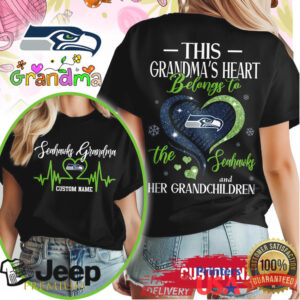 Seattle Seahawks Official NFL Personalized Football Grandma T shirt