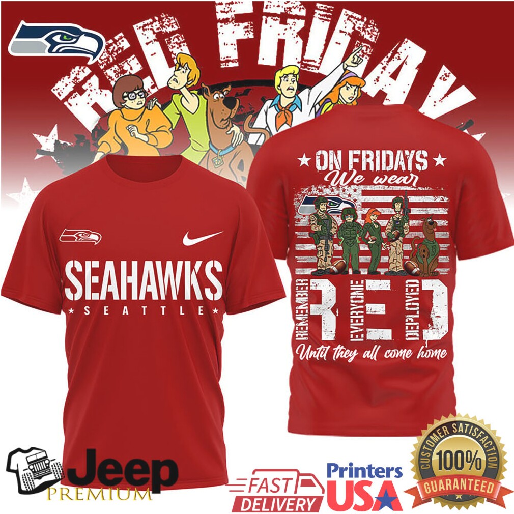 Seattle Seahawks Official NFL Scooby Doo Red Friday T shirt Seattle Seahawks Official NFL Scooby Doo Red Friday T shirt