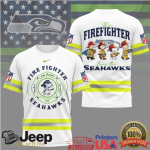 Seattle Seahawks Official NFL Snoopy Firefighter 3D Shirt Seattle Seahawks Official NFL Snoopy Firefighter 3D Shirt