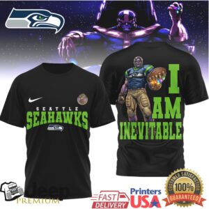 Seattle Seahawks Official NFL Thanos 3D Shirt NP