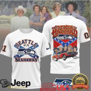 Seattle Seahawks Official NFL The Dukes of Hazzard 3D Shirt