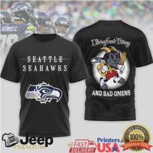 Seattle Seahawks Official NFL x Bad Omens 3D Shirt Seattle Seahawks Official NFL x Bad Omens 3D Shirt