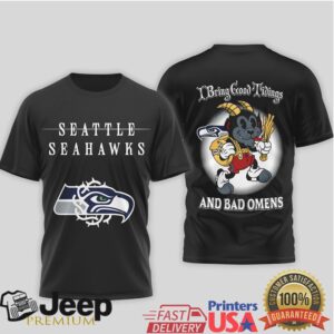 Seattle Seahawks Official NFL x Bad Omens 3D Shirt