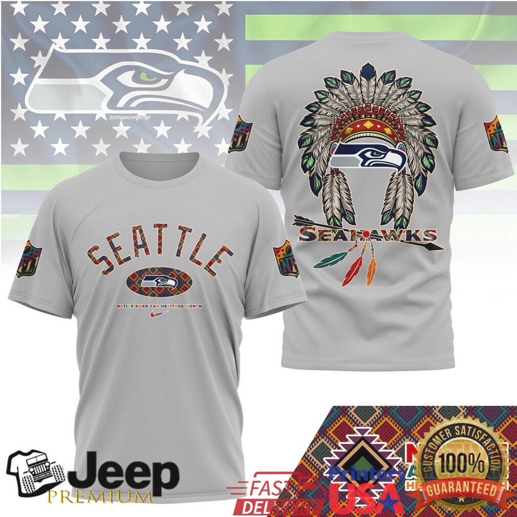 Seattle Seahawks Official Native American Heritage Month 3D Shirt NY Seattle Seahawks Official Native American Heritage Month 3D Shirt NY