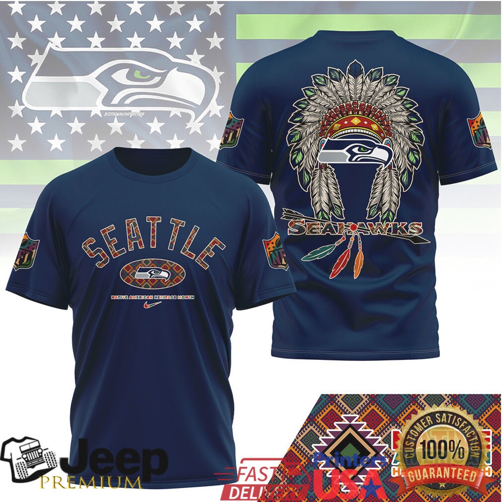 Seattle Seahawks Official Native American Heritage Month 3D Shirt NY Seattle Seahawks Official Native American Heritage Month 3D Shirt NY